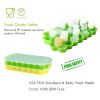 Silicone 37 Cubes Honeycomb Shape Ice Cube Maker Tray Mold Storage Container