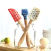 3pcs Cooking Tools Set Non-stick Cooking Spoon Spatula Ladle Brush Silicone Heat-Resistant Cream Scraper Kitchen Tools