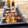 6/12pcs Stainless Steel Skewers; BBQ Needle Sticks; Metal Skewers For Meat Shrimp Chicken Vegetable Outdoor Cooking